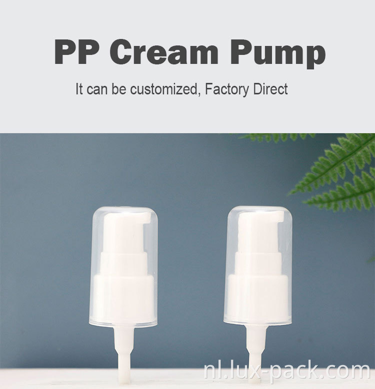 18/410 20/410 Spray Panis Cosmetic Cream Pump Jar met overdrachtspompontvanger